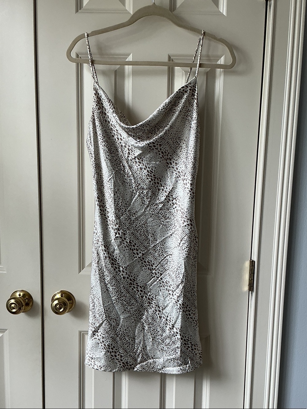 Pitaya White and Black Speckled Slip Mini Dress